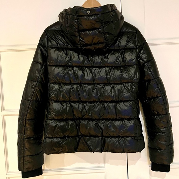 ZARA shiny black puffer jacket - Picture 2 of 7